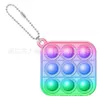 Arcobaleno Quadrato Cerchio Rotondo Fidget portachiavi push bubble portachiavi Giocattoli Pendenti Bolle sensoriali popper Gioco da tavolo Giocattolo sensoriale Ansia Antistress Giocattoli H393D1V