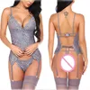 섹시한 란제리 여성 Babydoll 드레스 레이스 투명 가터 G-String 섹스 의상 Porno 섹시한 속옷 Bustier 코르셋 Nightwear Y0911