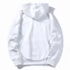 Ciepłe bluzy polarowe mężczyźni bluzy wiosna jesień solidna biała kolor hip hop streetwear z kapturem odzież człowieka EU SZIE XXL 211014
