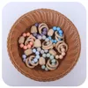 Baby Teether Rings Food Grade Beech Wood Teething Ring Soothers Chew Toys Shower Play Round Wooden Bead Newborn Silicone teethers 1395507