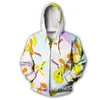 Męskie Bluzy Bluzy Phechion Moda Mężczyzna / Damskie Tweety Bird 3D Print Casual Zipper Coat Hip Hop Tops Sport Zip Z Kapturem B08