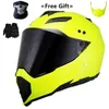 Capacetes de motocicleta Mate Mate Black Dual Sport Off Road Helmet Bike Dirt ATV DOT Certificado M Blue Fact Face Casco para Moto4389334