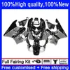 Bodywork Kit For HONDA CBR893RR CBR900RR 1989-1993 Body 36No.190 CBR893 CBR900 Black grey RR 1989 1990 1991 1992 1993 CBR 893 900 CC 893RR 900RR 89 90 91 92 93 Fairing