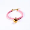 Cat Collars Leads Breakaway Lederen Collar PU-veiligheid met Bell Kitten voor Keten Zwart Roze Rood