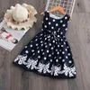 Zomer prinses meisjes jurk polka-dot korte mouw kinderen jurken voor meisjes casual kleding 2 3 4 5 6 jaar kinderen meisjes kleding q0716