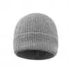 Retro fast färg stickade kvinnor män beanie mode cuffed brimless manlig skullies mössa casual vinter varm utomhus hattar