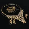 Earrings & Necklace Fani Dubai Gold Design Jewelry Sets Nigerian Wedding Necklace/Earrings/Bracelet African Beads Women Costume Set