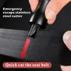Mini Car Window Glass Breaker Seat Belt Cutter Bezpieczeństwo Oszczędzanie życia Nóż Escape Blade Tool