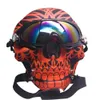 Wasserpfeifen Silikon Gasmaske Bong Rauchen Kreatives Totenkopfmuster Acryl Wasserpfeife mit Sonnenbrille Trockenkräuter Ölbrenner Multifunktion