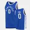 Niestandardowe NCAA Men 2021 Nowy Kentucky Wildcats Blue College Basketball Tyler John Herro Wall Anthony Towns Davis Cousins ​​Fox Booker Jersey 4xl