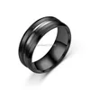 Groove ring band Stainless Steel Blue Rainbow finger Contrast color rings for women men fashion jewelry will and sandy