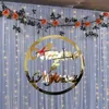 Décoration de fête personnalisée, signe de mariage, cercle de Style cerceau avec noms ou phrases, mur de décoration en bois miroir doré pour le marié