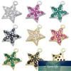 Zhukou Gold / Silver Cold Chz Crystal Star Parrings Charms Small Pendant Jewelry Makingアクセサリー用品卸売vd837工場価格専門家設計品質