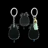 Keychains Fashion Accessories 10st Irregar Shape Acryl Sheet Transparent Small Size Pendant Keychain Ring for Party Event Guest Gifts Dro