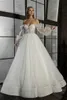 Vintage Tulle robes de mariée manches bouffantes dentelle Appliques Boho col en v robe de mariée 2021 princesse mariée robes de mariée