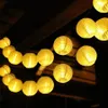 Thrisdar Outdoor Garden Patio Solar Lantern String Light 102030 Party Halloween Christmas Ball Hanging Garland Y201006