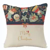 taies d'oreiller décoratives pour Noël Halloween oreillers en lin 45 * 45CM taie d'oreiller penchée imprimée Père Noël personnalisé Coussin Textiles 4973 Q2