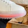 Luxurys Tasarımcı Zaman Aşımı Düşük Sneaker Rahat Ayakkabılar Kadın Daire Şeffaf Kauçuk Taban Deri Dana Derisi Klasik Eğitmenler