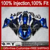 Injection OEM pour KAWASAKI NINJA ZZR-1400 ZX 14R 14 R ZZR 1400 CC 06-11 Corps 4No.166 ZZR1400 ZX14R 2006 2007 2008 2009 2010 2011 ZX-14R 06 07 08 09 10 11 Carénage bleu noir