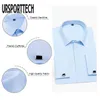 Heren lange mouwen shirt lente effen mannen franse manchetknopen casual shirt witte kraag ontwerp heren Franse manchet jurk shirts M-5XL 210528