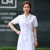 Personlig vård tandläkare uniform man kvinnor uniformer arbete slitage apotek vit kappdräkt spa skönhet salong privat läkare lång jacka klänning