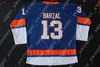 13 Mathew Barzal Jersey 27 Anders Lee 29 Brock Nelson Hockey''nhl Jerseysロイヤルホワイトブランクステッチ