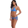 swimsuit summer sexy pure color women bikini set bandage brazilian multi-color swimwear Size S-2XL 210629