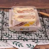 Stobag 10pcsベーキング透明なパープボックス朝食朝食箱パティスリーケーキボックスと包装の誕生日ベビーシャワークッキー種別好意210602