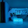 3D Desk Lamp RGB Gun Night Light LED Red Dead Redemption Nightlight APP Control Club Gaming Room Decoration Teenagers Fans Gift7441975