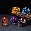 Aura k9 Múltiples colores de arco iris Halloween Skulls Decoración de la habitación Curación Figurine