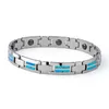 Catena a maglia 2022 Design di lusso blu opale braccialetto di tungsteno per gli uomini Moda Festa Anniversario Gioielli Braccialetti da uomo Compleanno Uomo Regalo