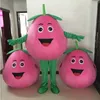 Halloween Pink Peach Mascot Costume Top Quality Cartoon Fruit Plush Anime Theme Character Christmas Carnival Adults Birthday Party Fancy Outfit