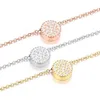 JUJIE Stainless Steel Crystal Necklaces For Women 2021 Exquisite Zircon Female Chain Necklace Jewelry Wholesale/Dropshipping G1206