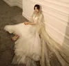 Bridal Veils 2021 Women039S Long Sequin Lace Gold Sequin Wedding Veil med Cam 35 Merters 1 Tire Champange7865246