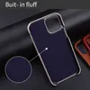 Holding Strap Metal Personalização Seu Nome Pebble Grão Couro Phone Case 12 11 PRO XS MAX XR 7 7PLUS 8 8PLUS X