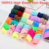 50/100 stks hoge elastische banden voor vrouwen meisjes kinderen band paardenstaart houder rubberen scrunchies haaraccessoires