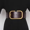 Ceinture en cuir Pu pour femmes, grande boucle, Joint fendu, longue et large, personnalité, nouvelle mode, tendance, Allmatch, printemps automne 20215523995