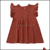 Girls Dresses Baby & Kids Clothing Baby, Maternity Clothes Ruffle Sleeveless Dress Children Solid Color Princess Summer Boutique Fashion Z56