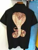 Летняя дизайн моды Ribed Ribled Diplem Hem Proto Рубашка для футболки мужская футболка для змеи