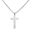 Titanium Steel Christian Jesus Bible Cross Necklace Choker Men Women Pendants Chain Prayer Religion Jewelry Fashion Gifts