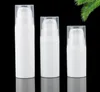 Bottiglie per pompa per lozione airless bianche da 5 ml 10 ml 15 ml Mini contenitore per bottiglie per campioni e test Imballaggio cosmetico