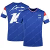 レーシングジャケット2021アルパインF1チームモータースポーツTシャツブルーブラック商品ジャージーチームライン半袖シャツ衣類4758082