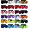 Mens Bowtie Wedding Handkerchief Formal Satin Classic Solid colour bowtie Fashion Square Pocket gift style Bow tie Neckwear