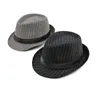 Klassiker Höst Vinter Kort Brim Felt Fedoras Hat Men Black Panama Vintage Top Sombrero Trilby Mens Hats Gentleman Fedora