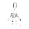 925 Sterling Silver Cute Love Star Fiocco di neve Scarpe Book Pendant Charm Beads Fit Original Pandora Charms Bracciale Creazione di gioielli Q0531