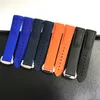 20mm 22mm Black Blue Orange Soft Rubber Silicone Watch Bands For OmG 300 Ocean Strap Bracelet Wristband