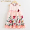 사랑 ddmm 여자 드레스 여름 새로운 아이들의 착용 소녀 달콤한 꽃 수 놓은 기질 공주 레이스 조끼 드레스 210303
