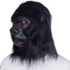 Halloween Gorilla Adulto Full Rosto Engraçado Animal Látex Máscara de Horror Macaco Carnaval Carnaval Party Cosplay Adereços