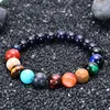 Lovers huit planètes Univers de bracelet en pierre naturelle Chakra Galaxy Solar System Perles Bracelets For Men Women Jewelry7908556