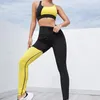Outfit Yoga 2021 Zestaw Patchwork Kobiety Siłownia Odzież sportowa Trening Trening Training Sport Suit dla Fitness Kobiet Aktywna zużycie